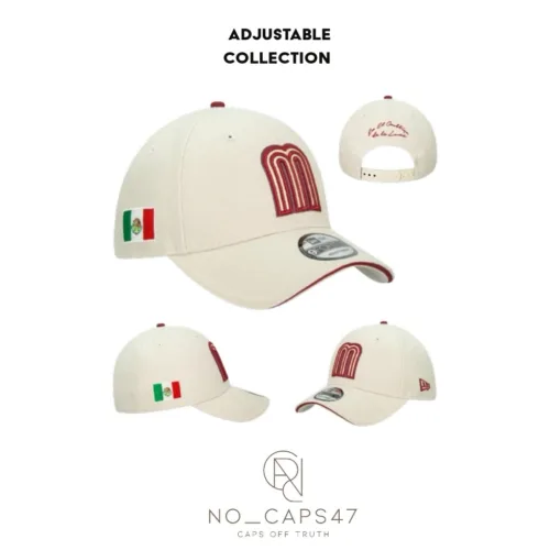 ADJUSTABLE COLLECTION MEXICO WHITE CREAM HAT