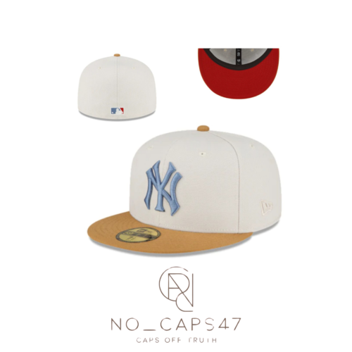 MLB NY white & mustard HAT