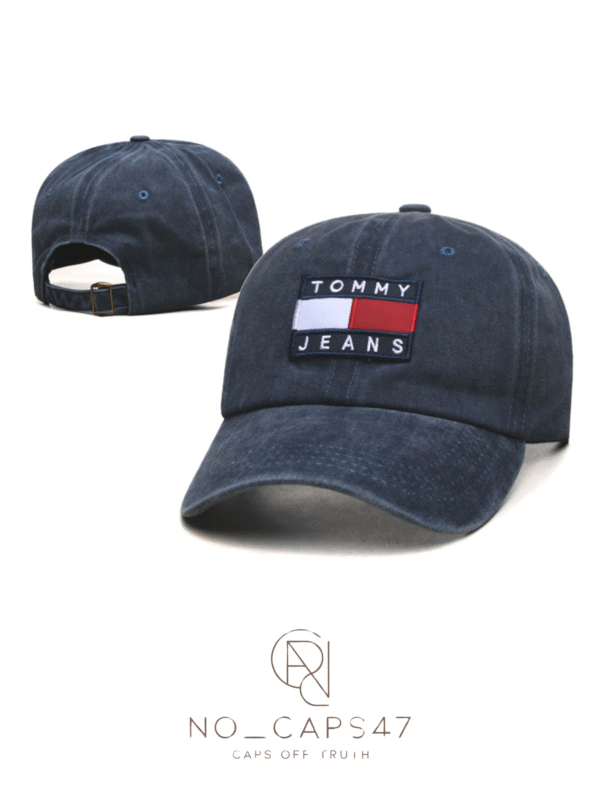 TOMMY JEANS washed grey cap