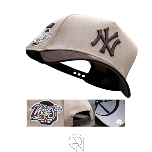 NY Adjustable brown & cream cap