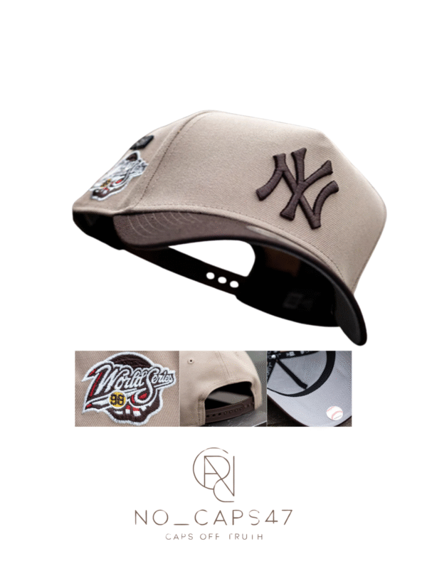 NY Adjustable brown & cream cap