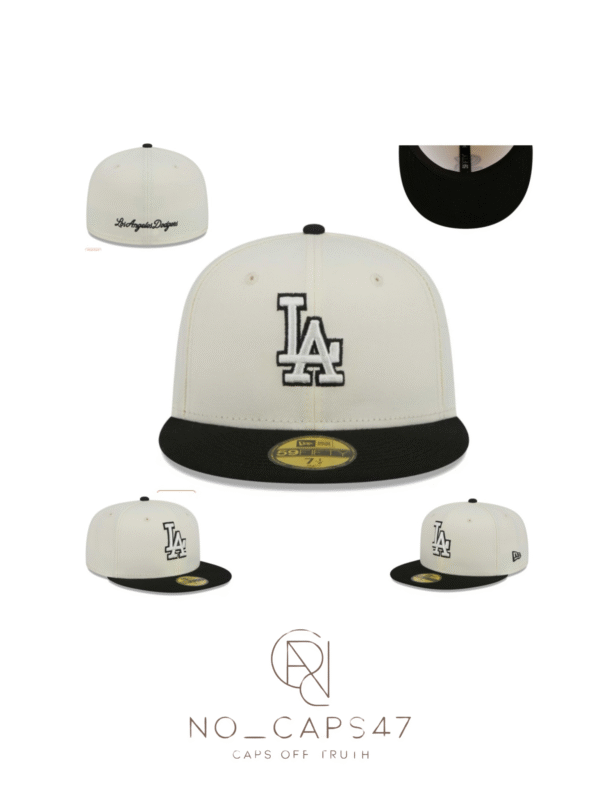 LA cream & black cap