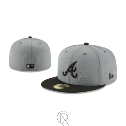 MLB ATLANTA BRAVES GRAY BLACK HAT