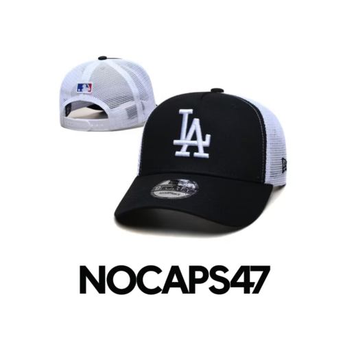 Los Angeles Dodgers Trucker White & Black Cap