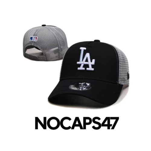 Los Angeles Dodgers Trucker Gray & Black Cap