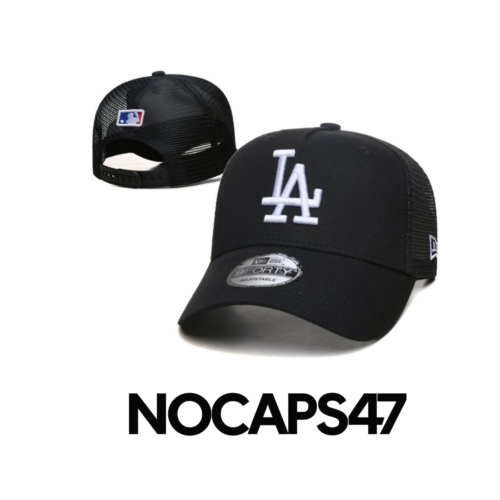 Los Angeles Dodgers Trucker Black Cap