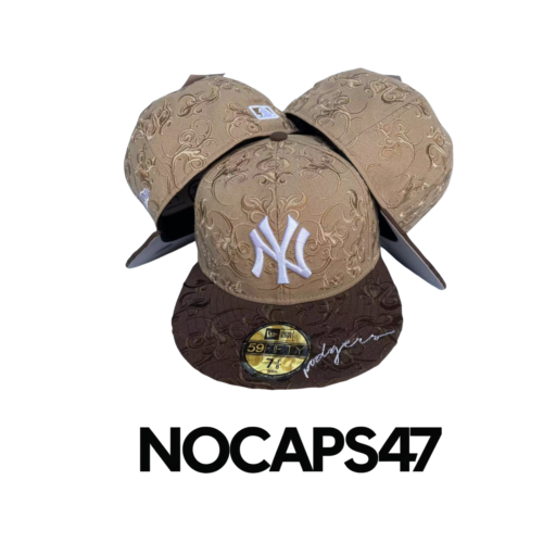 New York Yankees New Era brown and beige cap
